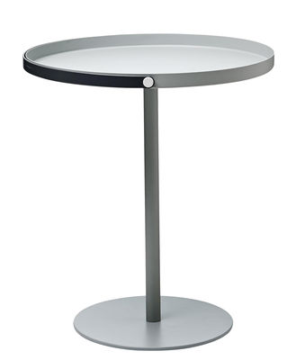 Mesa de centro baja para café / Manija integrada - H 48 cm Gris | Cartas de diseño gris oscuro