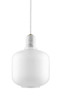 Amp Μικρή λάμπα ανάρτησης - Ø 14 x H 17 cm Λευκό Normann Copenhagen Simon Legald