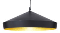 Suspension Lamp Beat Flat Ø 60 x H 20 cm Black | Brass Tom Dixon Tom Dixon