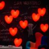 Candeeiro de mesa Love Wall Candeeiro de parede vermelho Slide Stefano Giovannoni 1