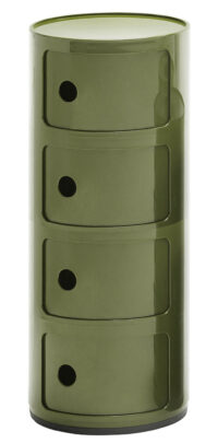 Mobile contenitore Componibili / 4 cassetti Verde Kaki Kartell Anna Castelli Ferrieri 1