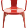 Armchair T14 / Inox - For the outside Red Tolix Patrick Norguet 1