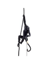 Lámpara de suspensión para exteriores Monkey Hanging - H 80 cm Negro Seletti Marcantonio Raimondi Malerba