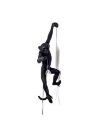 Affen hängende Außenwandleuchte - H 76,5 cm Schwarz Seletti Marcantonio Raimondi Malerba